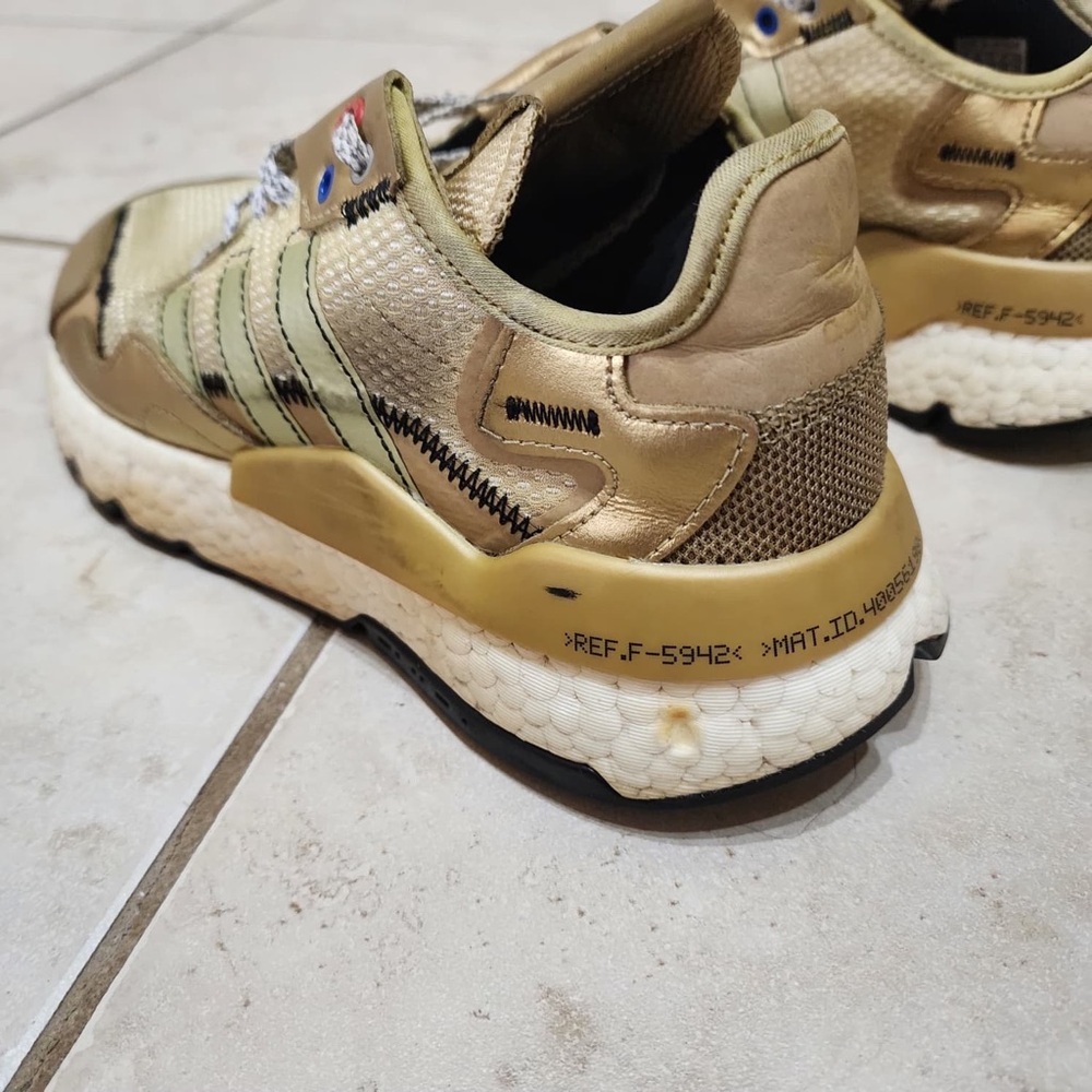 Adidas x Star Wars LIMITED EDITION Nite Jogger 'C-3PO' Sneakers Gold Size 8.5 - Picture 3 of 10